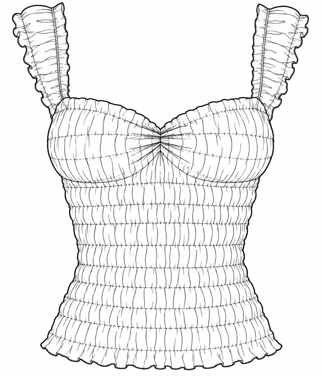 Milkmaid top sewing pattern