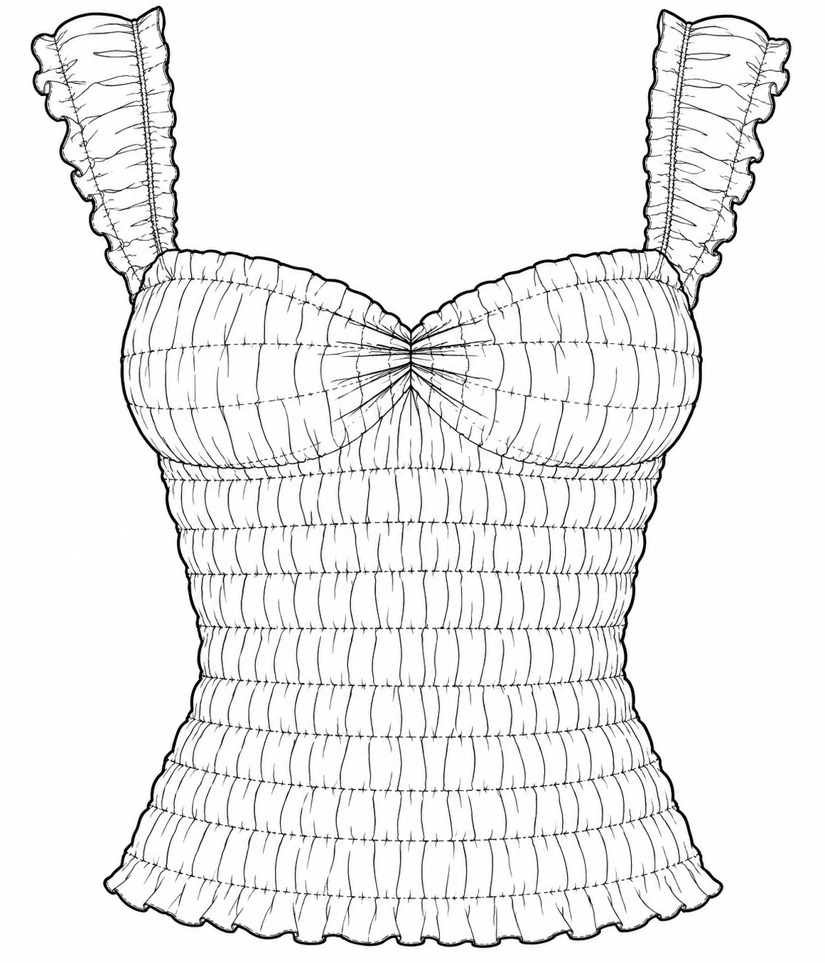 Milkmaid top sewing pattern