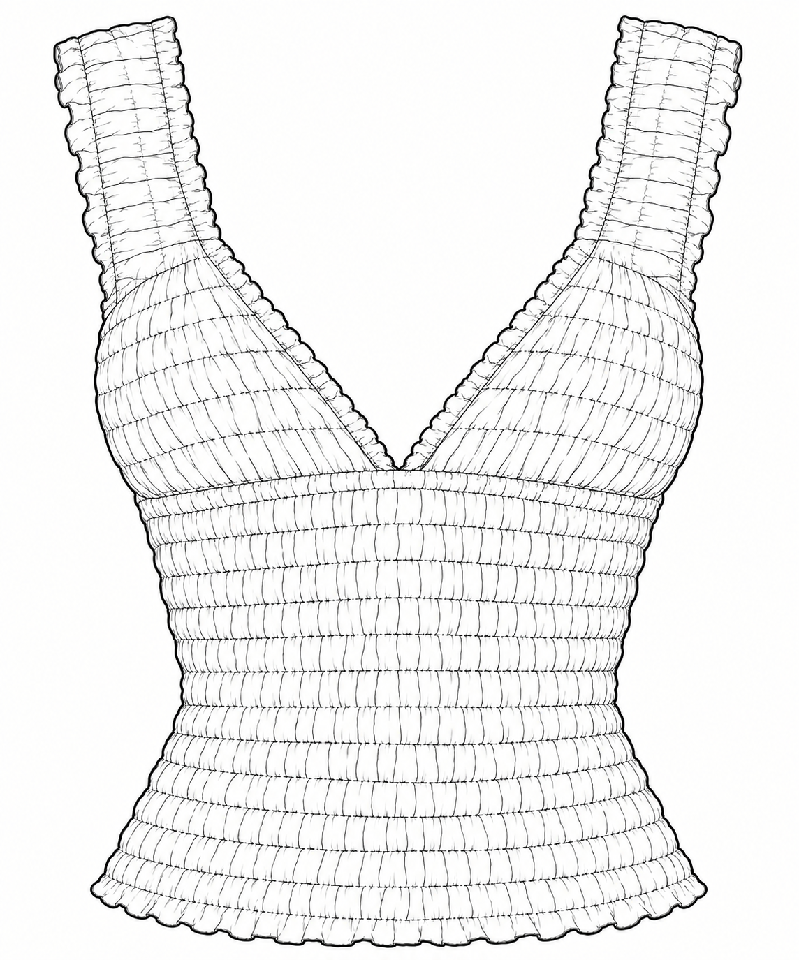 2-in-1 V-neck / Boatneck top sewing pattern