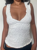 2-in-1 V-neck / Boatneck cream top